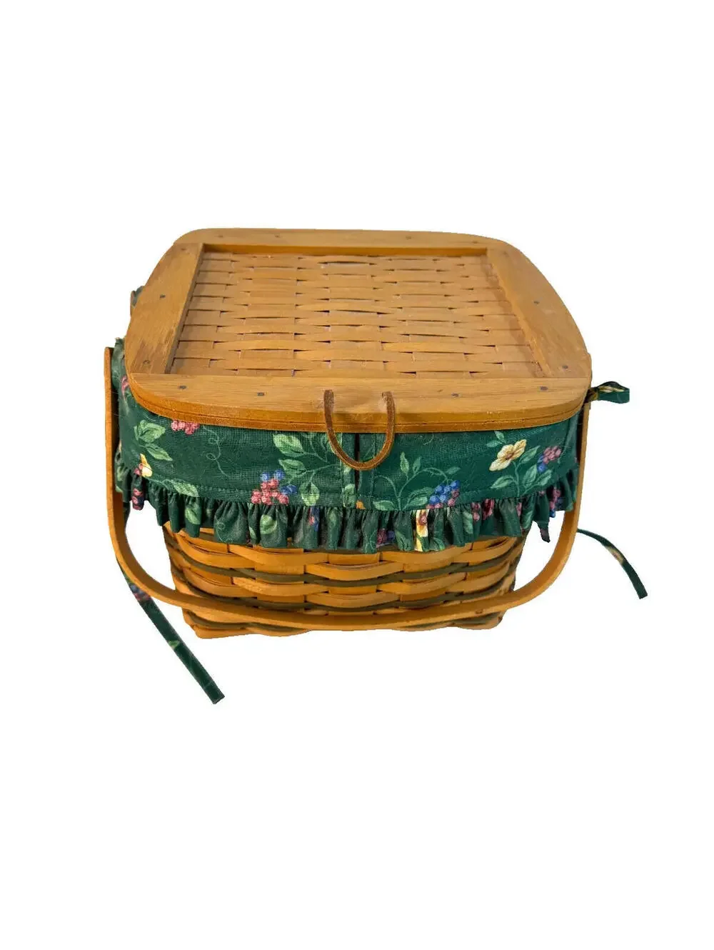 1996 Longaberger Remembrance Basket w/Liner & Protector 10.5